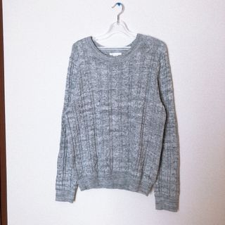 エイチアンドエム(H&M)のニット　 セーター　ケーブルニット　H&M　グレー　灰色(ニット/セーター)