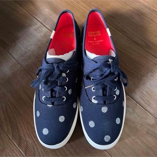 ケイトスペードニューヨーク(kate spade new york)のkate spade×keds スニーカー　ドッド柄　ネイビー(スニーカー)