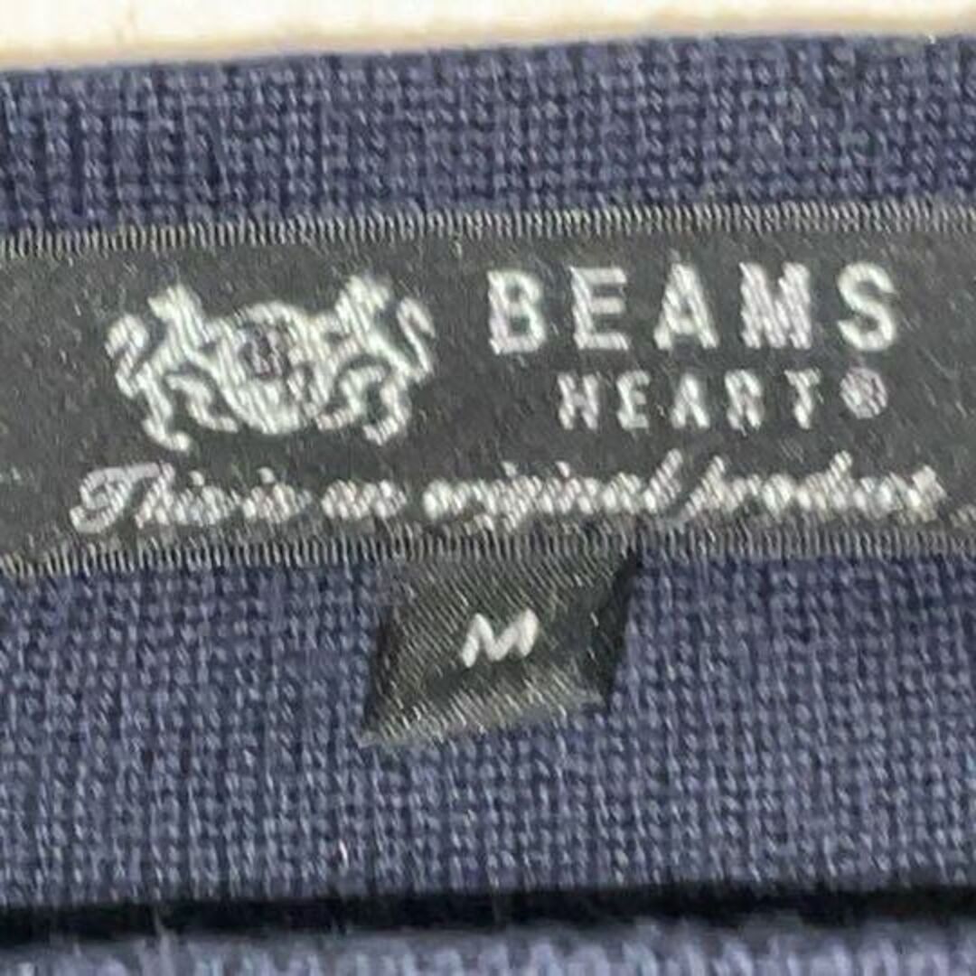 BEAMS(ビームス)のBEAMS HEART コットン 長袖 ニット セーター M ネイビーホワイト レディースのトップス(ニット/セーター)の商品写真