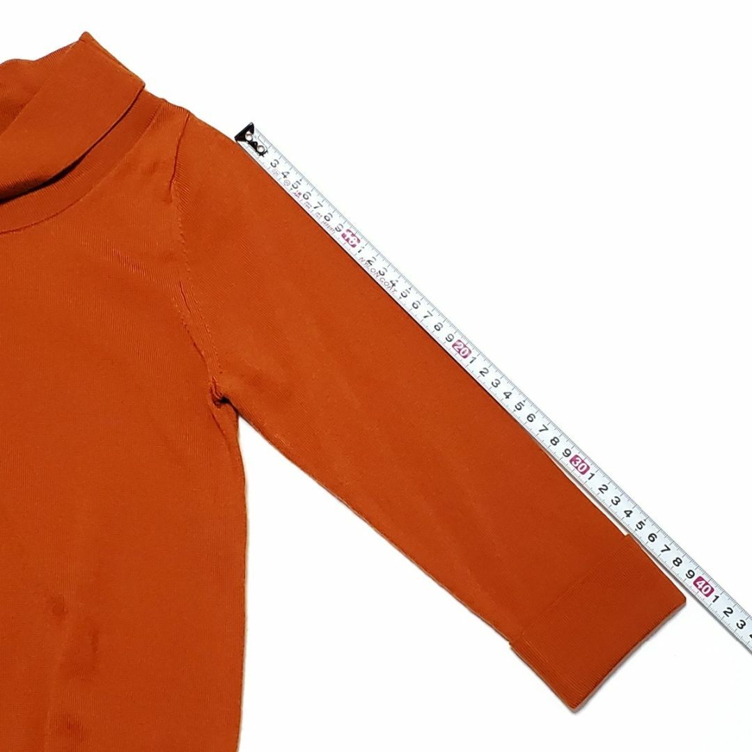 CLEAR IMPRESSION(クリアインプレッション)のCLEAR IMPRESSION クリアインプレッション オレンジ系 七分袖ニッ レディースのトップス(ニット/セーター)の商品写真