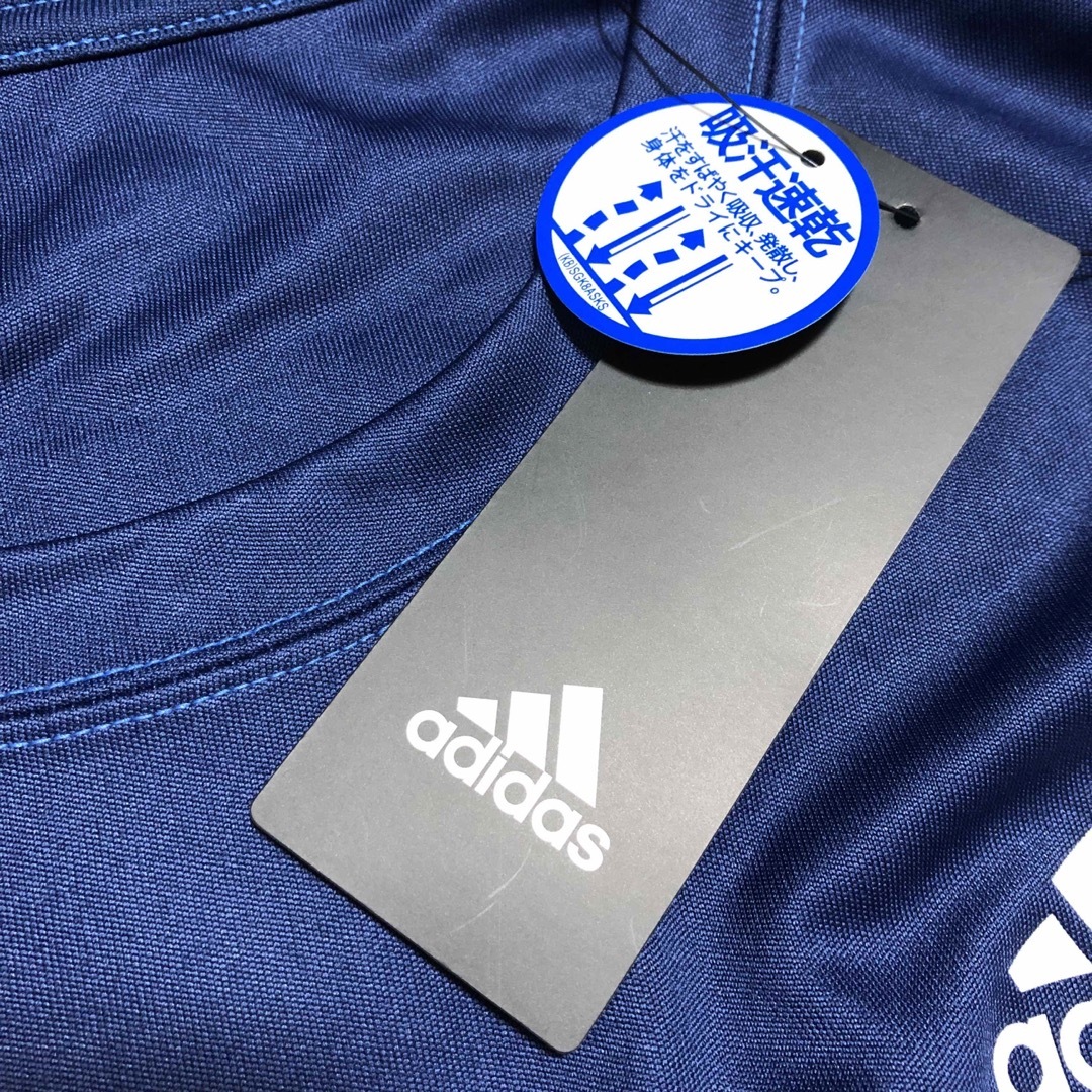 adidas(アディダス)のadidas クルーネック　ロングスリーブシャツ　インディゴブルー　Mサイズ メンズのトップス(Tシャツ/カットソー(七分/長袖))の商品写真