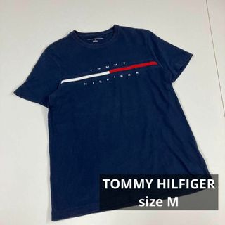 トミーヒルフィガー(TOMMY HILFIGER)のTOMMY HILFIGER トミーヒルフィガー　Tシャツ　古着　ネイビー(Tシャツ/カットソー(半袖/袖なし))