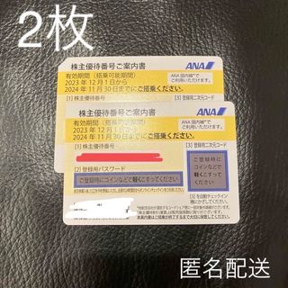 エーエヌエー(ゼンニッポンクウユ)(ANA(全日本空輸))のANA 株主優待券2枚(航空券)