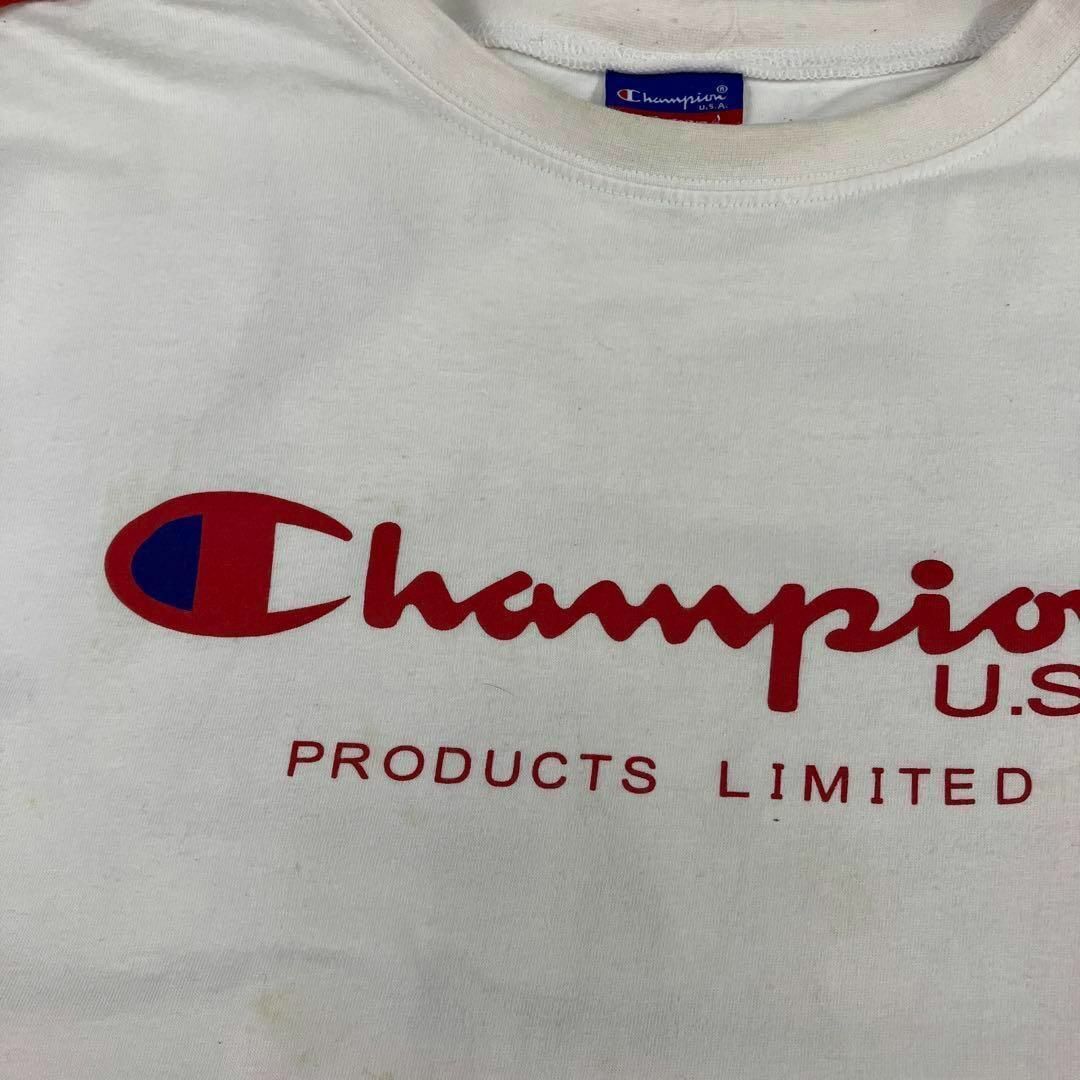 Champion(チャンピオン)のチャンピオン　Tシャツ　ライン　ビッグサイズ　古着　00's デカロゴ メンズのトップス(Tシャツ/カットソー(半袖/袖なし))の商品写真