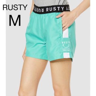 RUSTY - ラスティ　レディース　Mサイズ　グリーン　ボードショーツ ショートパンツ