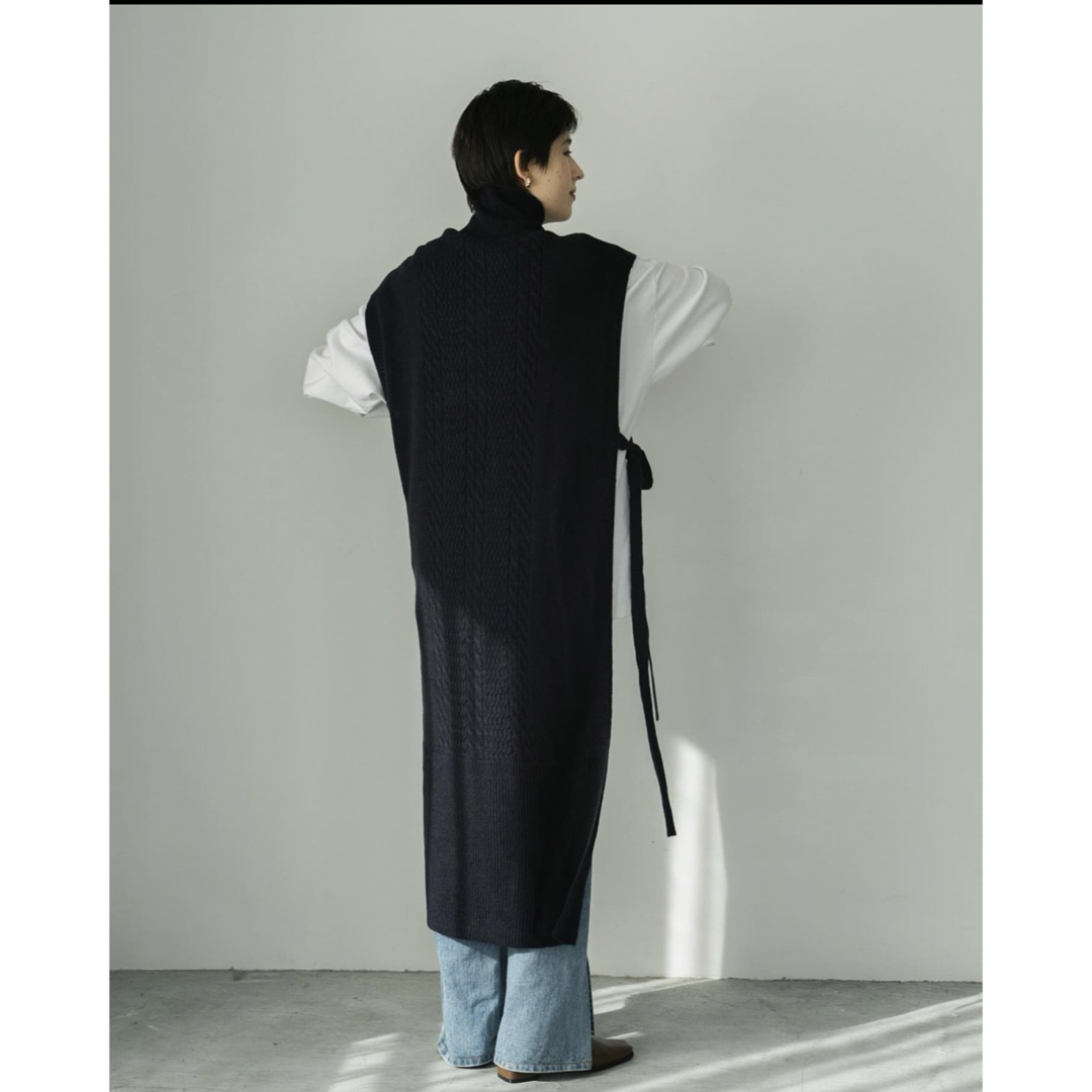 TODAYFUL(トゥデイフル)のknuthmarf high neck long knit vest⭐︎navy レディースのトップス(ニット/セーター)の商品写真