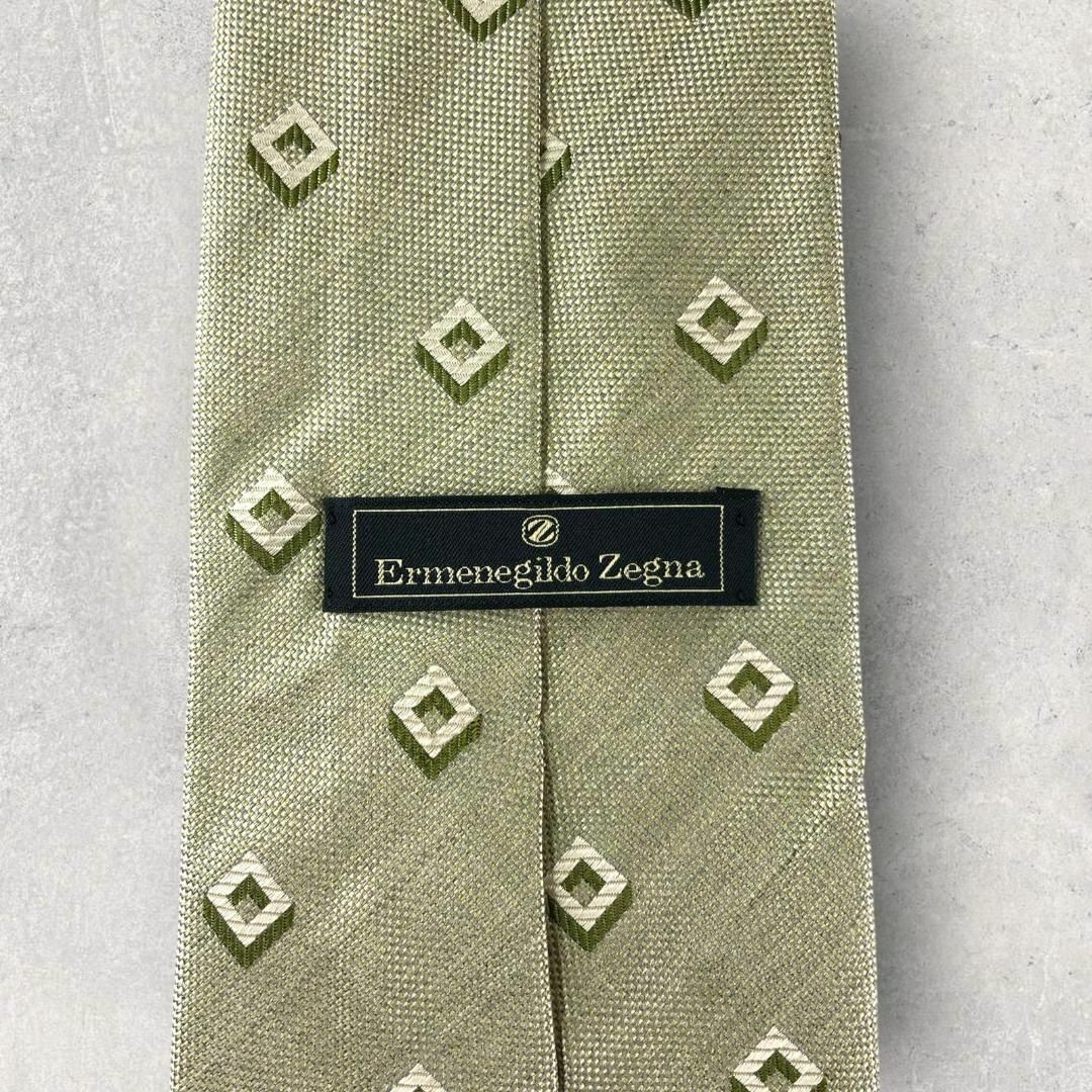 Ermenegildo Zegna(エルメネジルドゼニア)の【5948】美品！エルメネジルドゼニア　ネクタイ　カーキ系 メンズのファッション小物(ネクタイ)の商品写真