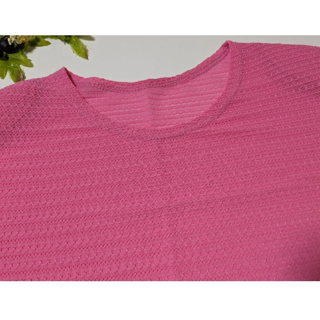 レディース　半袖カットソー　トップス　L〜LL レディースのトップス(シャツ/ブラウス(半袖/袖なし))の商品写真