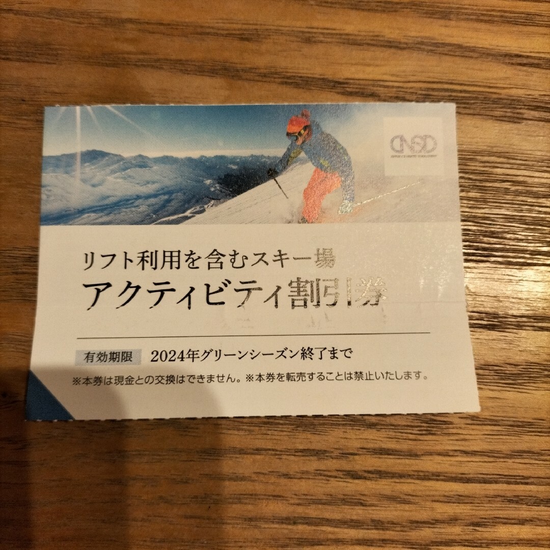 日本駐車場開発 チケットの施設利用券(スキー場)の商品写真