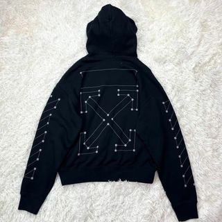 オフホワイト(OFF-WHITE)の美品 off-white オフホワイト Diag Backbone Hofdie(パーカー)