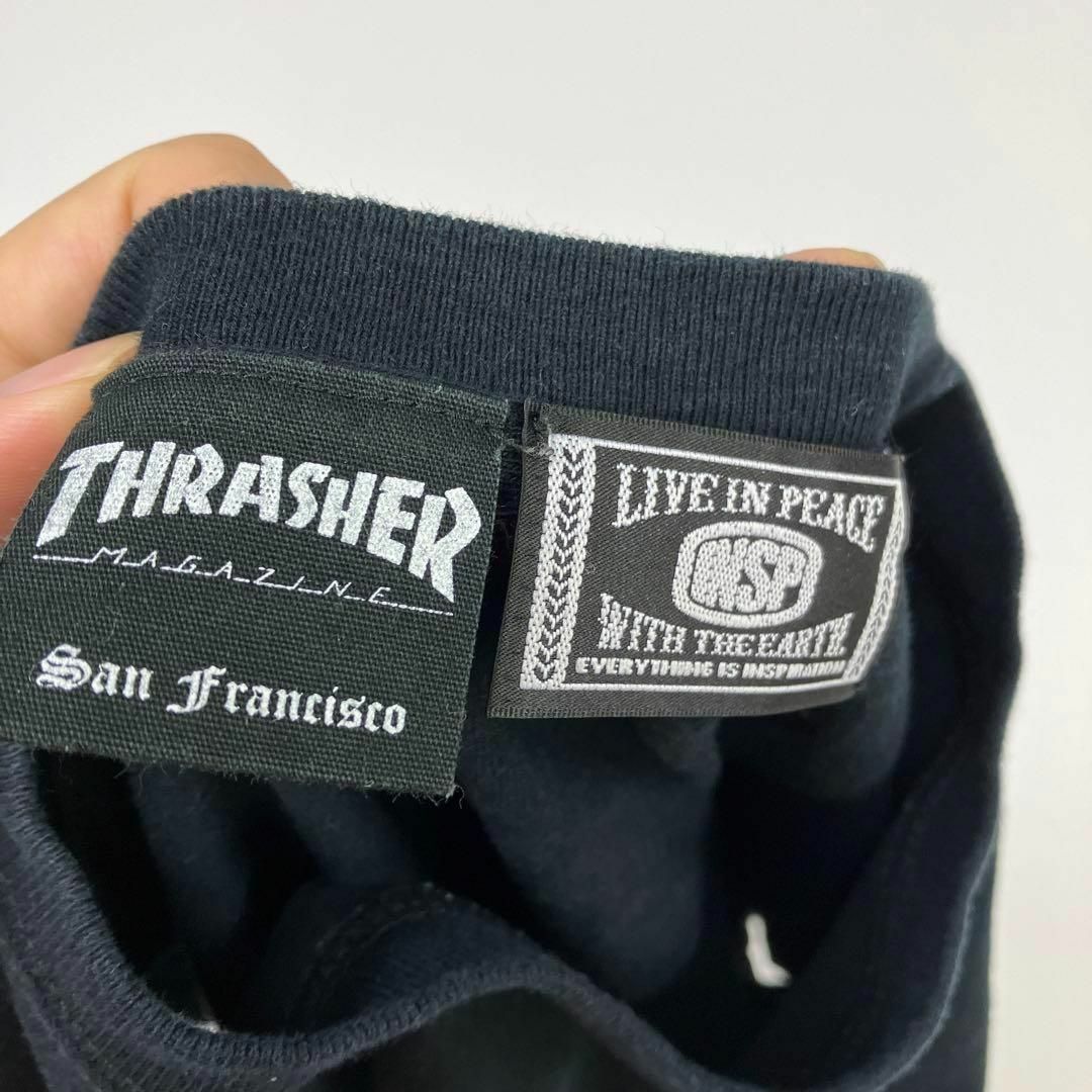 THRASHER(スラッシャー)のTHRASHER スラッシャー　INSP インスピ　Tシャツ 古着　ブラック メンズのトップス(Tシャツ/カットソー(半袖/袖なし))の商品写真