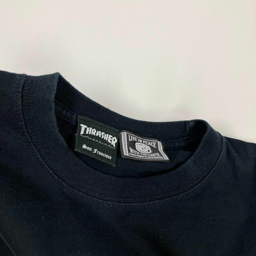 THRASHER(スラッシャー)のTHRASHER スラッシャー　INSP インスピ　Tシャツ 古着　ブラック メンズのトップス(Tシャツ/カットソー(半袖/袖なし))の商品写真