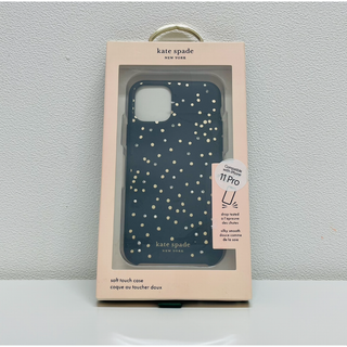 ケイトスペードニューヨーク(kate spade new york)の⭐️新品⭐️ケイトスペード iPhone11Pro ラインストーン 黒 ドット(iPhoneケース)