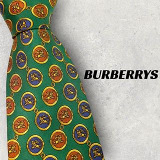 バーバリー(BURBERRY)の【5902】良品！バーバリー　ネクタイ　グリーン系　ホース柄(ネクタイ)