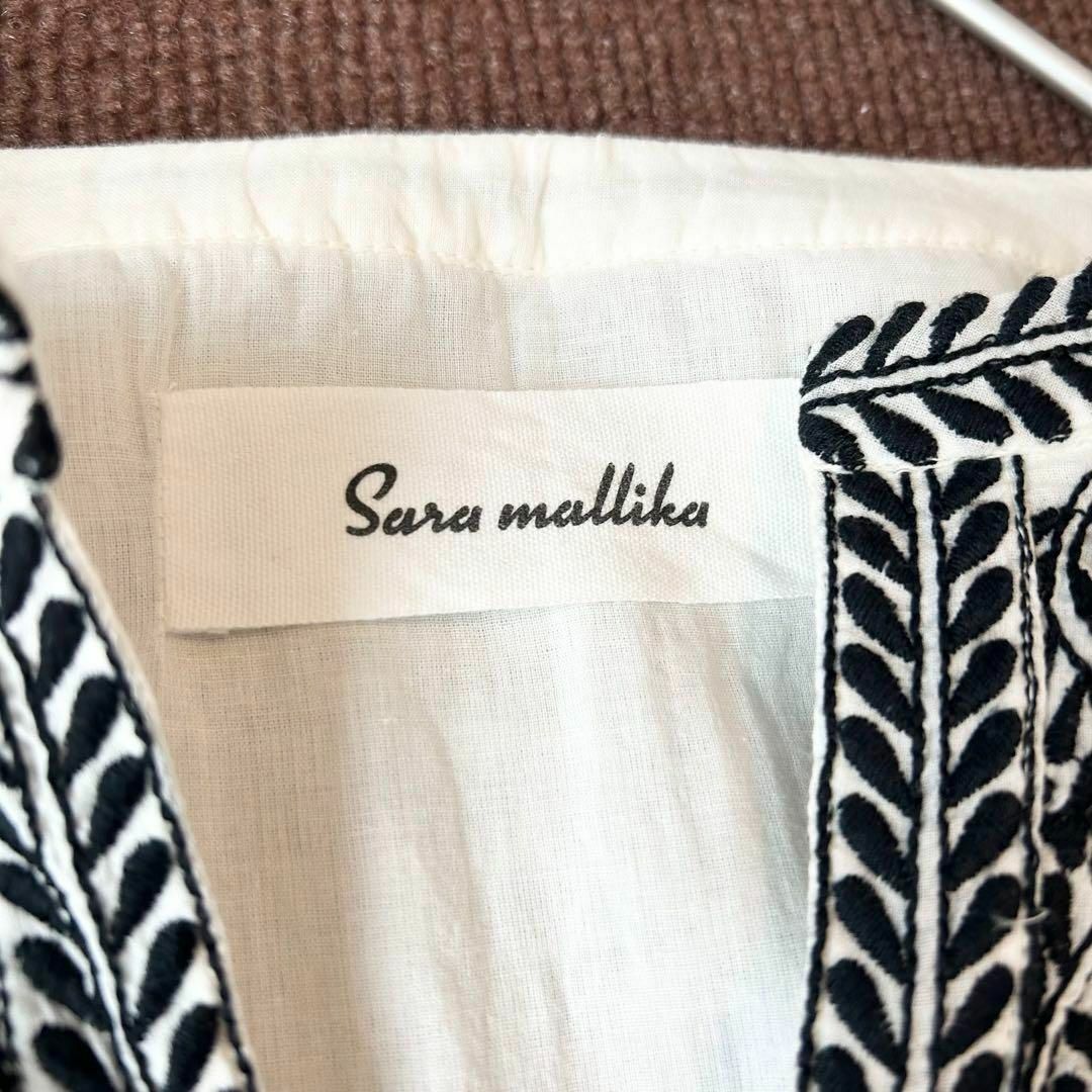 Sara Mallika(サラマリカ)のサラマリカ 刺繍ロングワンピース コットン エンブロイダリー ホワイト レディースのワンピース(ロングワンピース/マキシワンピース)の商品写真