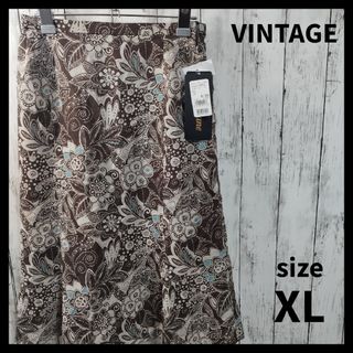 【VINTAGE】Patterned Mermaid Skirt(ひざ丈スカート)