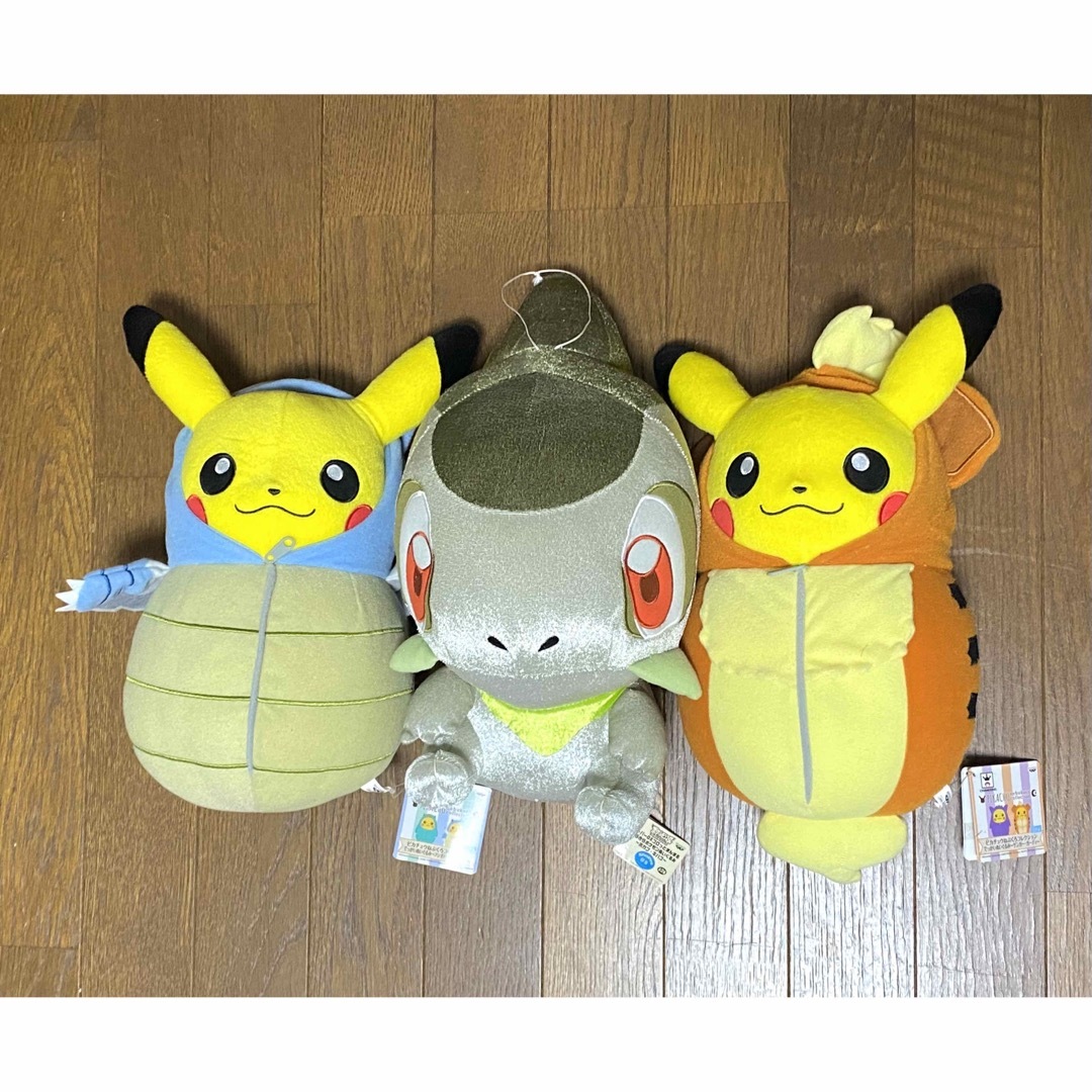 ぬいぐるみ　ピカチュウ　キバコ　ポケモン　ねぶくろ　カメックス　ガーディ　セット エンタメ/ホビーのおもちゃ/ぬいぐるみ(ぬいぐるみ)の商品写真