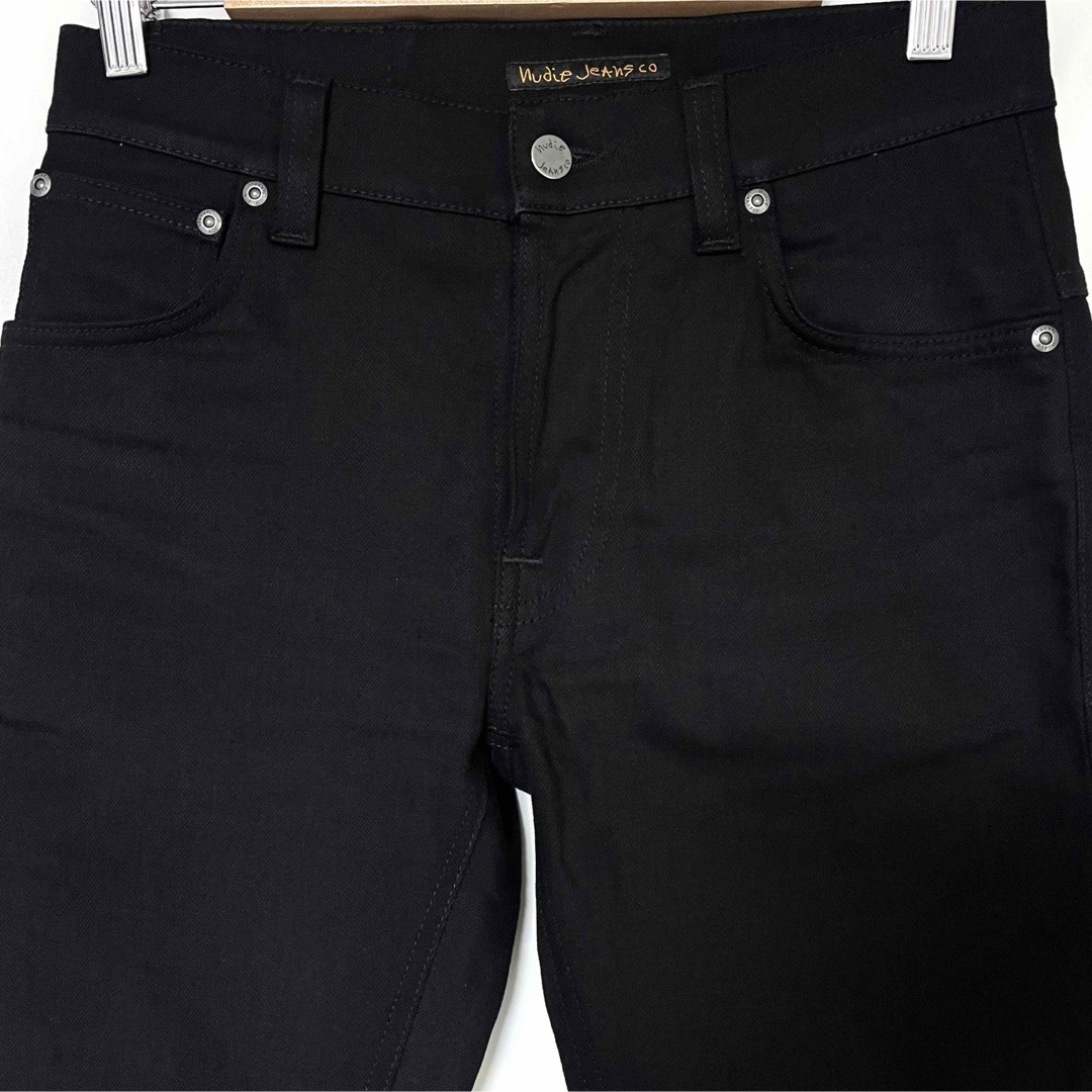 Nudie Jeans(ヌーディジーンズ)のBEAMS×Nudie jeans 別注　アシメントリー　ブラックデニム　W29 メンズのパンツ(デニム/ジーンズ)の商品写真