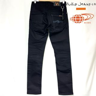 ヌーディジーンズ(Nudie Jeans)のBEAMS×Nudie jeans 別注　アシメントリー　ブラックデニム　W29(デニム/ジーンズ)