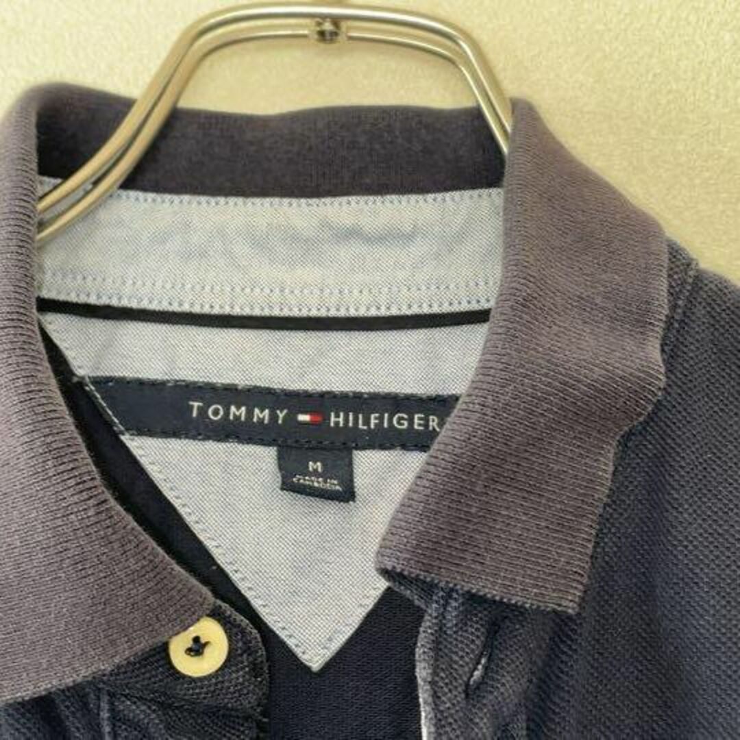 TOMMY HILFIGER(トミーヒルフィガー)のTommy Hilfiger トミー ポロシャツ 半袖 ネイビー サイズM メンズのトップス(ポロシャツ)の商品写真