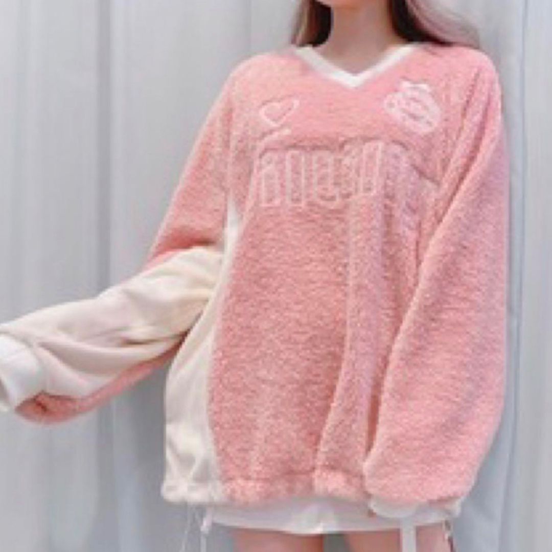 lilLilly(リルリリー)の【完売品】lilLilly ユニフォームボアミニワンピ　PINK レディースのワンピース(ミニワンピース)の商品写真