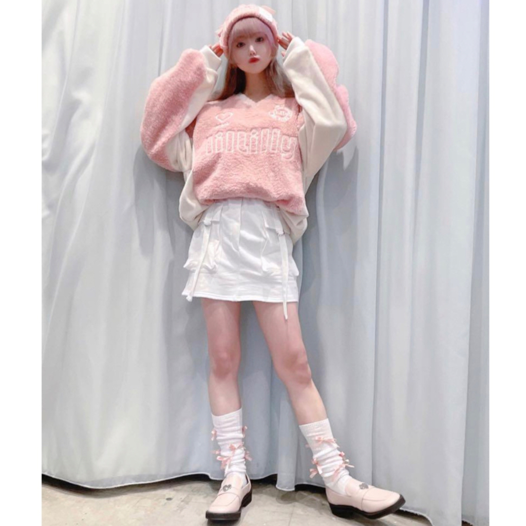 lilLilly(リルリリー)の【完売品】lilLilly ユニフォームボアミニワンピ　PINK レディースのワンピース(ミニワンピース)の商品写真