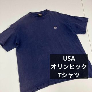 ジェーシーペニー(J.C.PENNEY)のJCPENNEY USA オリンピック　Tシャツ　ナス紺　90's オールド(Tシャツ/カットソー(半袖/袖なし))