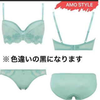 アモスタイル(AMO'S STYLE)の新品 AMOSTYLE ブラジャー デート 花 フラワー torimpu(ブラ&ショーツセット)