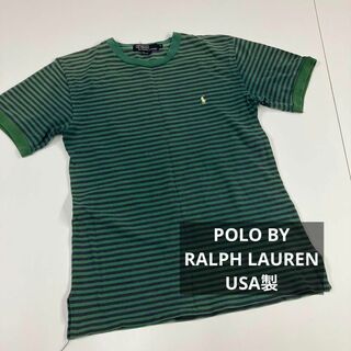 90's オールド　ポロバイラルフローレン　ボーダー　Tシャツ　フェード　USA(Tシャツ/カットソー(半袖/袖なし))