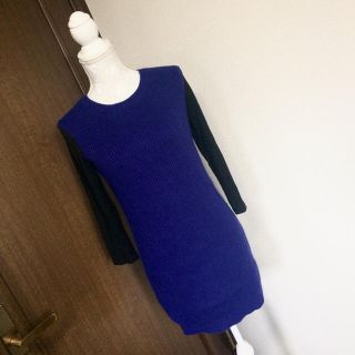 エイソス(asos)のasos♡エイソス♡アンゴラ切替ワンピース♡36♡lipsy.bcbg.dvf(ミニワンピース)