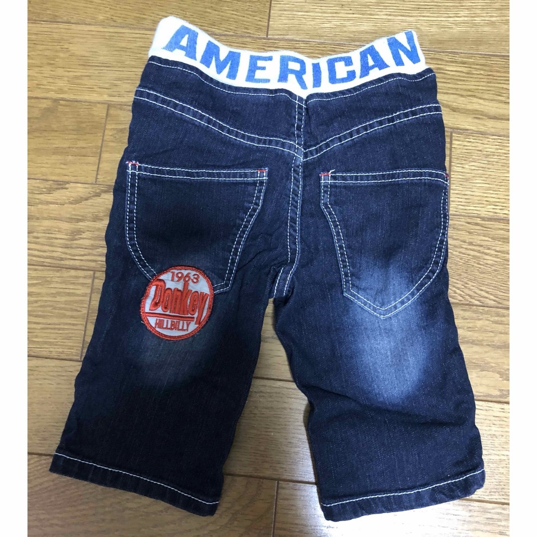 【送料込み】 デニム生地ハーフパンツ 100m♪ キッズ/ベビー/マタニティのキッズ服男の子用(90cm~)(パンツ/スパッツ)の商品写真