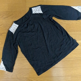 ベルメゾン(ベルメゾン)のベルメゾン　Tシャツ　七分袖　黒　150(Tシャツ/カットソー)