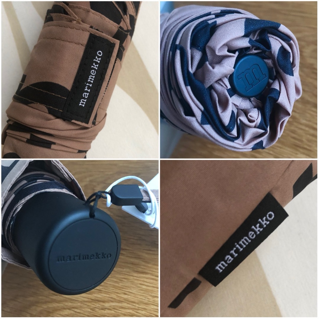 marimekko(マリメッコ)の国内正規品 新品 マリメッコ 折り畳み傘 MARILOGO ブラウン 日本限定 レディースのファッション小物(傘)の商品写真