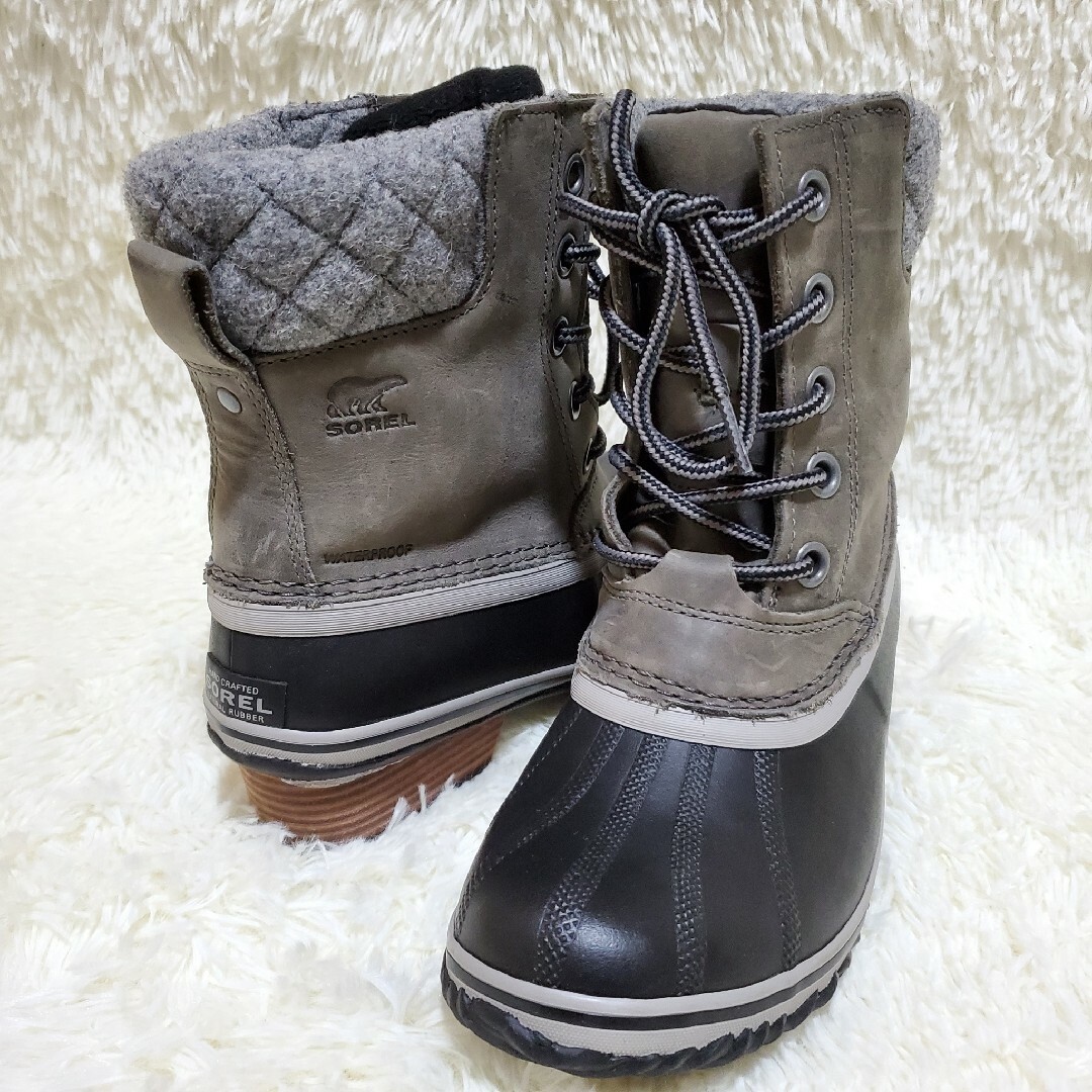 SOREL(ソレル)の【美品】SOREL　SLIMPACK LACE II 　レザー　防水　レディース レディースの靴/シューズ(レインブーツ/長靴)の商品写真