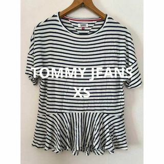 トミージーンズ(TOMMY JEANS)のTOMMY JEANS トミー ミニワンピース ボーダー サイズXS レディース(ミニワンピース)