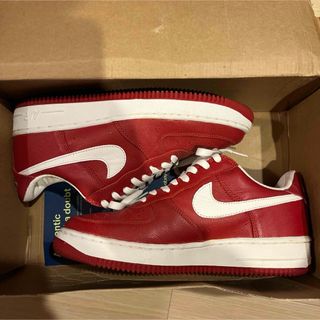 ナイキ(NIKE)の【加水分解修理済】02年製 Air Force 1 Low 赤白 US9.5(スニーカー)