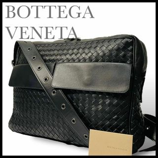 ボッテガヴェネタ(Bottega Veneta)の未使用品✨ボッテガヴェネタ　バッグ　メッセンジャー　イントレチャート ブラック(ショルダーバッグ)