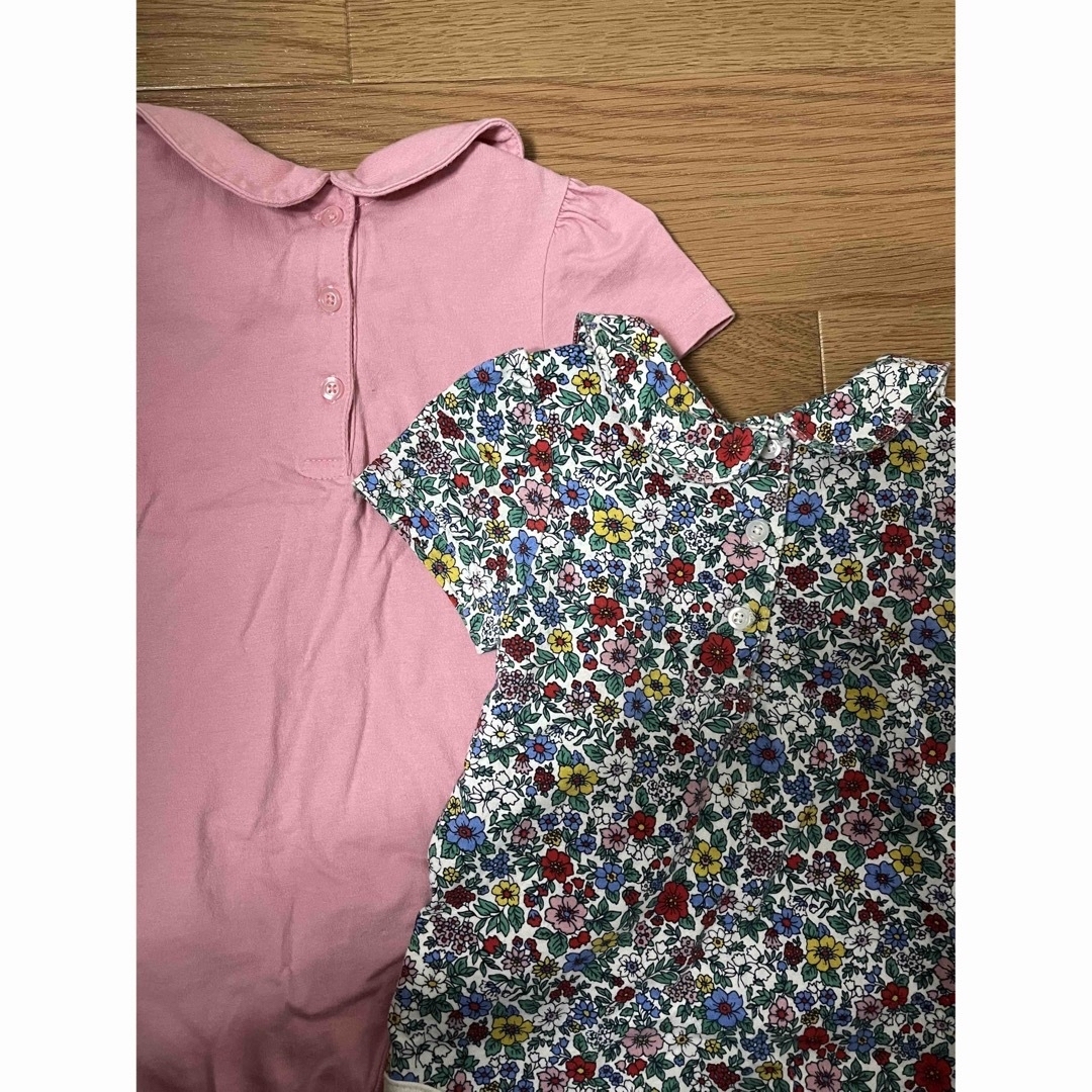 babyGAP(ベビーギャップ)の[ひろこ様専用]babyGAPロンパース2枚セット＋ラルフローレンロンパース キッズ/ベビー/マタニティのベビー服(~85cm)(ロンパース)の商品写真