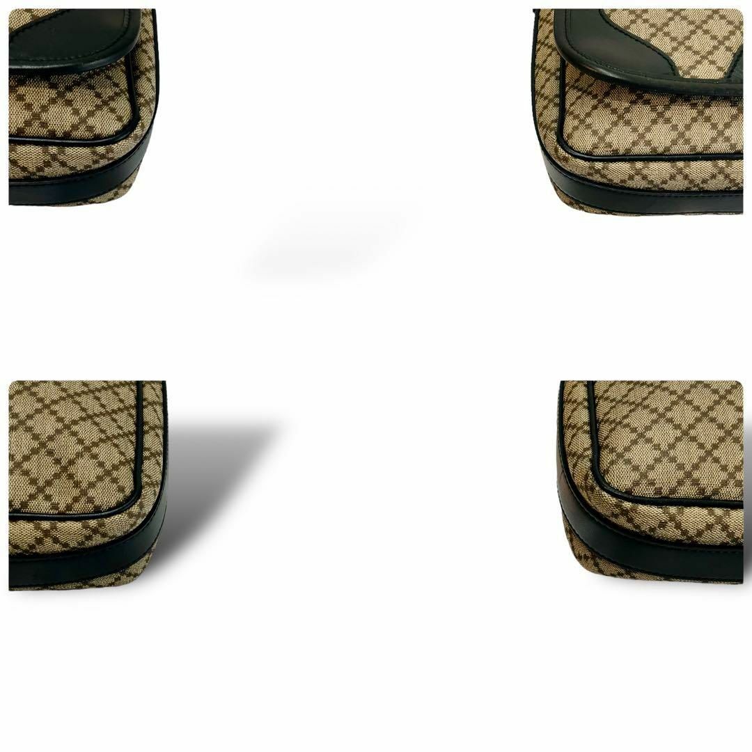 Gucci(グッチ)の超希少✨GUCCI ショルダーバッグ ディアマンテ ロゴ金具 PVC レザー メンズのバッグ(ショルダーバッグ)の商品写真