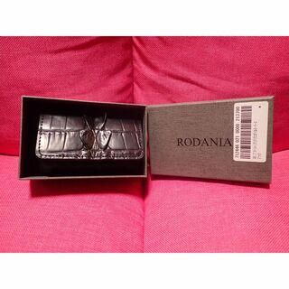 ロダニア(RODANIA)の新品　RODANIA　ホーンバックソフトクロコダイルキーケース　黒(キーホルダー)