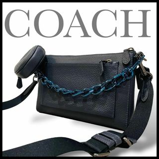 コーチ(COACH)の未使用品✨コーチ　ホールデン　クロスボディバッグ　ショルダーバッグ　ネイビー(ショルダーバッグ)