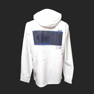 ホリスター(Hollister)の★新品★ホリスター★ハーフジップフーデッドウインドブレーカー(White/XL)(ナイロンジャケット)