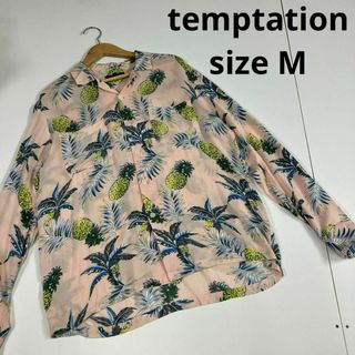 temptation テンプテーション　アロハシャツ　パイナップル　ピンク　古着(シャツ)