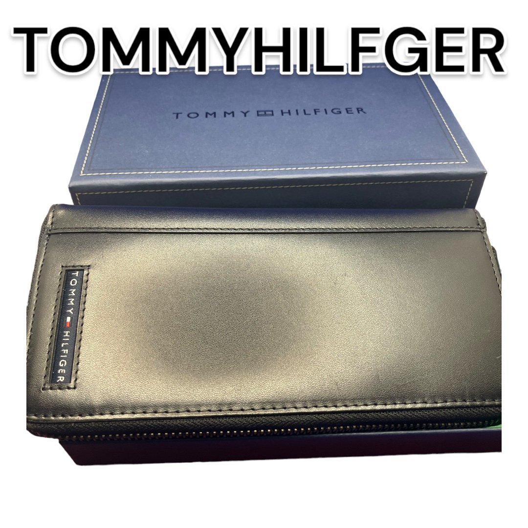 TOMMY HILFIGER(トミーヒルフィガー)の【新品未使用】TOMMY HILFIGERトミーヒルフィガー二つ折り財布　BK メンズのファッション小物(長財布)の商品写真