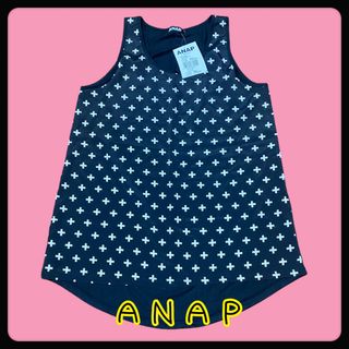 アナップ(ANAP)の№151　新品　ANAP　アナップ　タンクトップ　トップス　クロス　十字架　黒(タンクトップ)