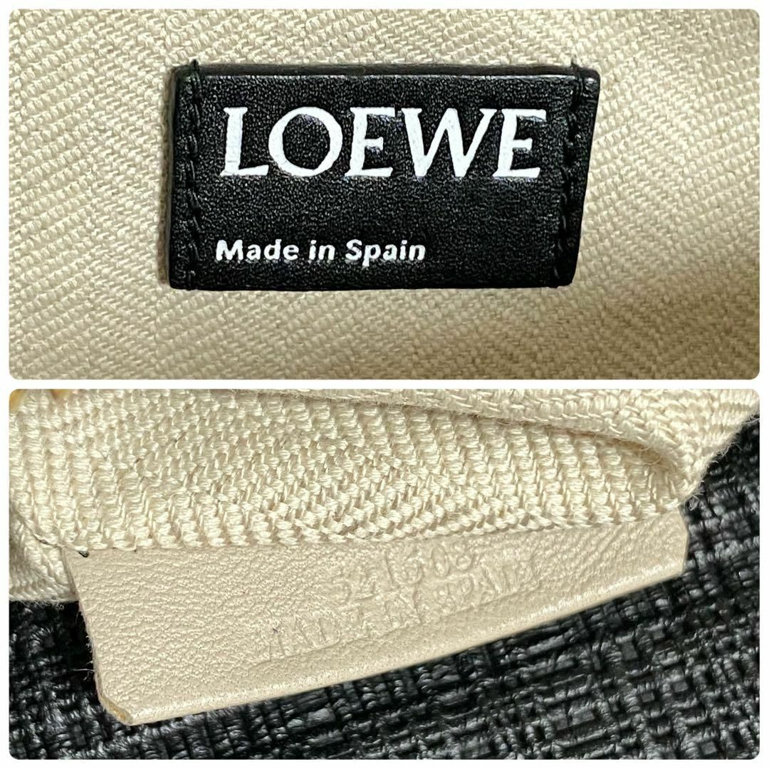 直営アウトレット ❤️LOEWE❤️Tポーチ リネン クラッチバッグ ブラック