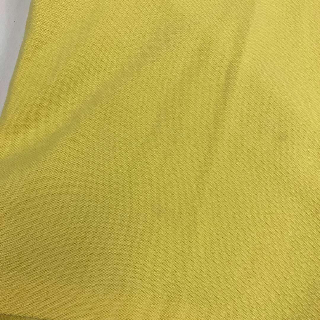 ラルフローレン　ポロシャツ　襟ストライプ　古着　90's オールド イエロー メンズのトップス(ポロシャツ)の商品写真