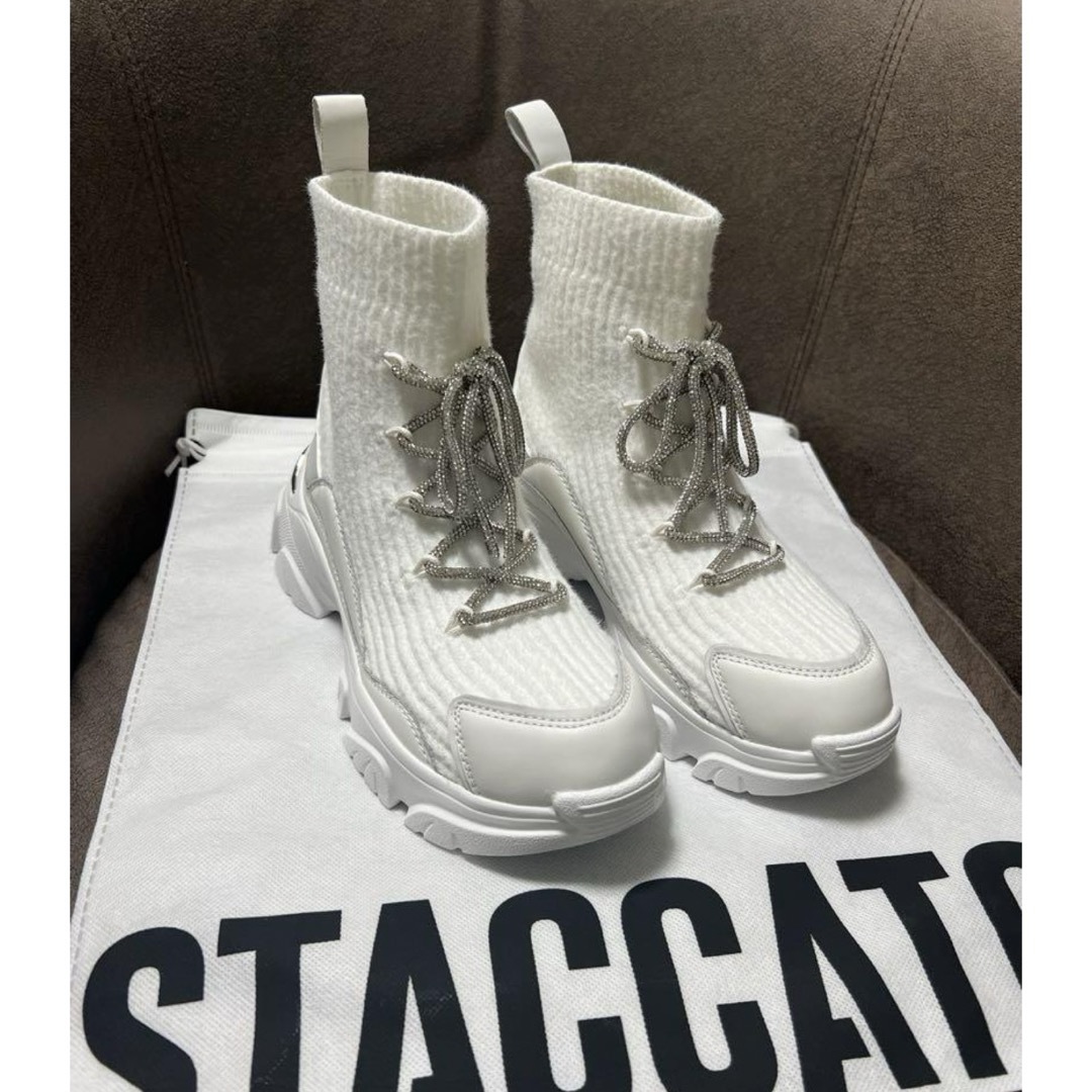 STACCATO(スタッカート)のキラキラ紐ニットスニーカー レディースの靴/シューズ(スニーカー)の商品写真
