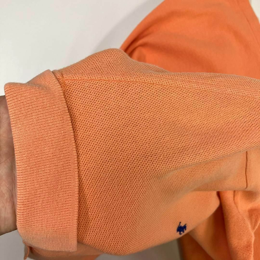 ラルフローレン　ポロシャツ　90's オールド オレンジ　フェード グッドカラー メンズのトップス(ポロシャツ)の商品写真
