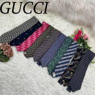 Gucci - GUCCI グッチ メンズ ネクタイ 総柄 ビジネス セット まとめ売り A12